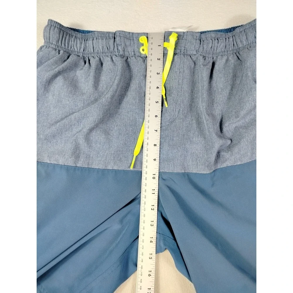 Nike Swim Trunks Shorts Mens‎ XL Blue Colorblock Mesh Lined Drawstring Pocket